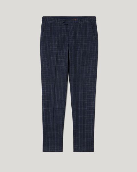 Slim stretch checked tailored pant, Navy Check, hi-res